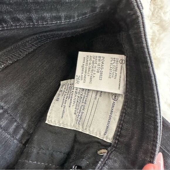 AG Adriano Goldschmied the legging super skinny ankle jeans black w distressing - Picture 6 of 7